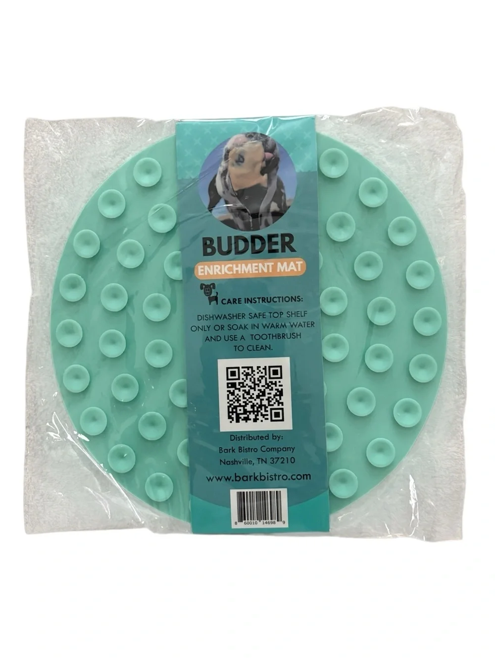 BarkBistro Buddy Budder Enrichment Lick Mat - Turquoise